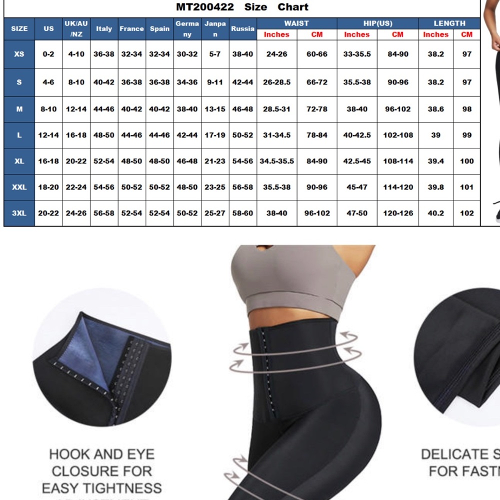 Thermo sauna like High waist sweat storm corset stomach trainer leggings - Picture 7 of 7